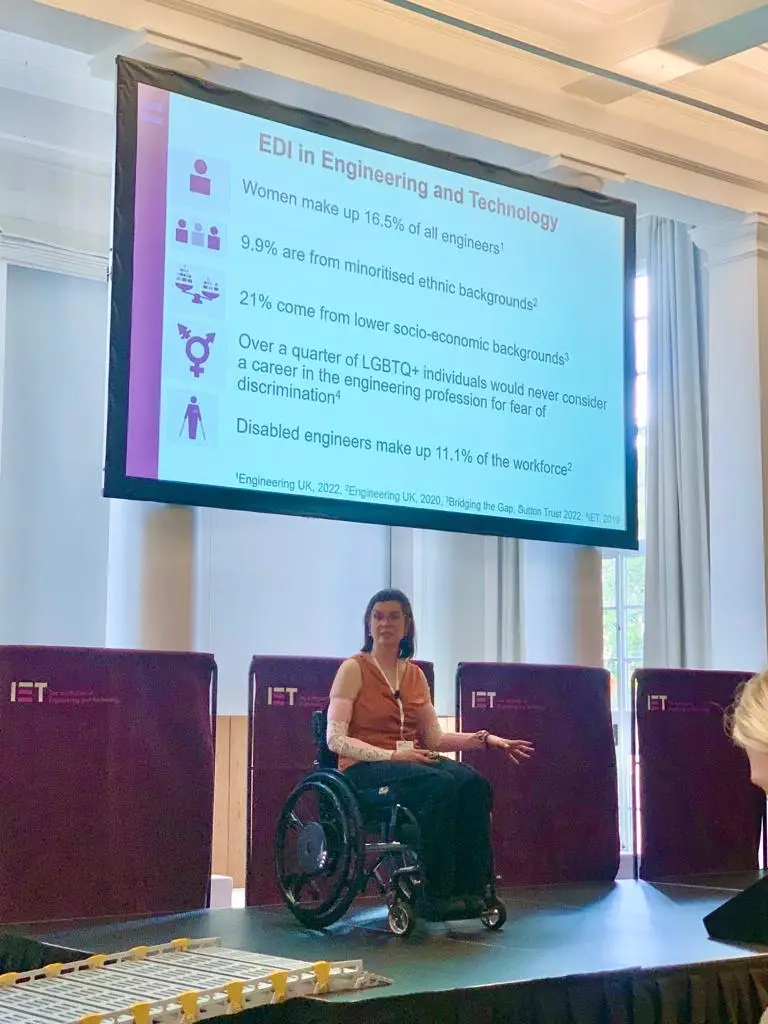 Katy giving a Disability Pride Talk