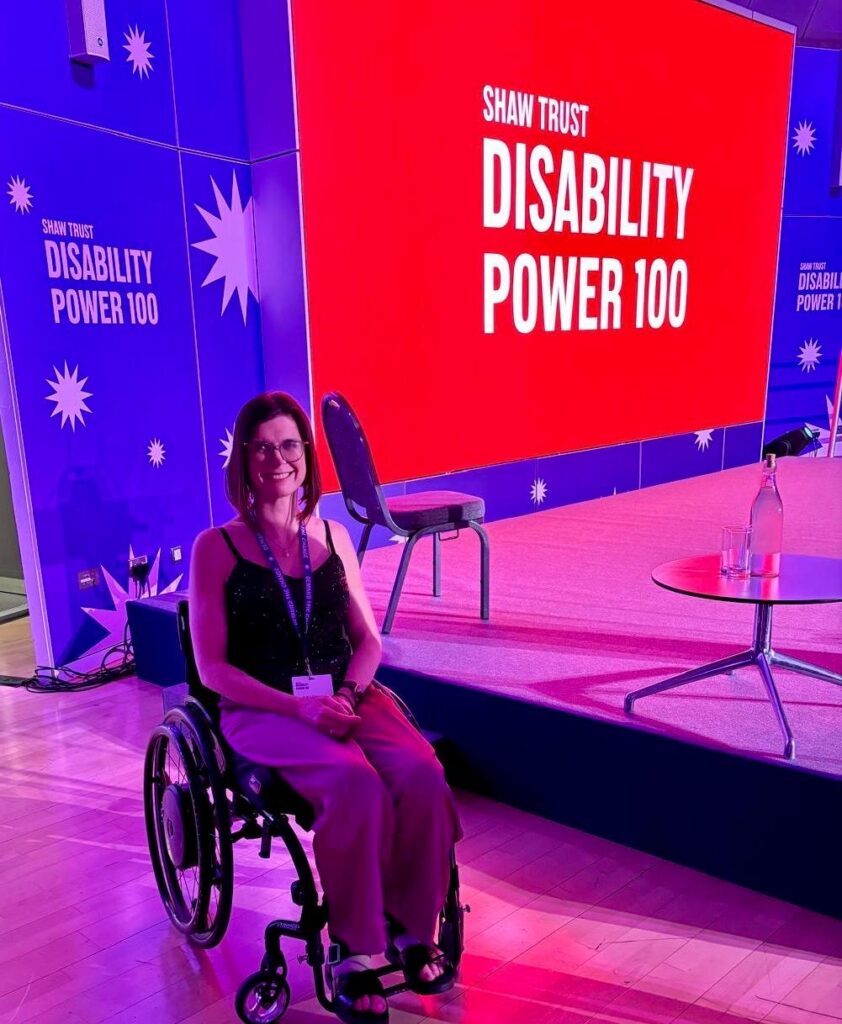 Katy Deacon at the Shaw Trust Disability Power 100 in 2024. 